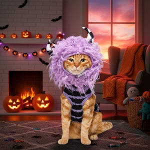 Bootique Halloween Disfraz de Monstruo para Gato, Chico/Mediano Bootique Halloween Disfraz de Monstruo para Gato, Chico/Mediano