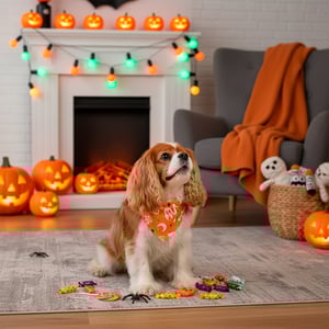 Bootique Halloween Bandana Estampado de Hechizos para Perro, Grande/X-Grande Bootique Halloween Bandana Estampado de Hechizos para Perro, Grande/X-Grande