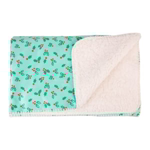 Latipaw Holiday Cobija de Felpa Estampado de Muérdago para Perro, Unitalla