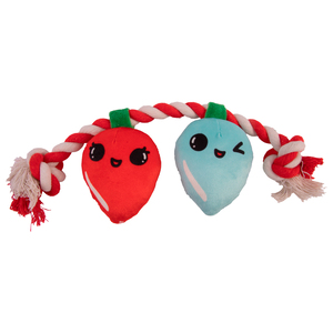 Latipaw Holiday Juguete de Cuerda con Focos Navideños de Peluche para Perro, Chico