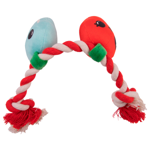 Latipaw Holiday Juguete de Cuerda con Focos Navideños de Peluche para Perro, Chico