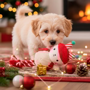 Latipaw Holiday Gato de Peluche con Cuerda y Pelota en el Interior para Perro, Mediano Latipaw Holiday Gato de Peluche con Cuerda y Pelota en el Interior para Perro, Mediano