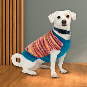 Youly Fall Apparel Suéter Patrón Jaspeado Rayas de Colores para Perro, XX-Chico Youly Fall Apparel Suéter Patrón Jaspeado Rayas de Colores para Perro, XX-Chico