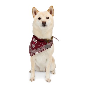 Reddy Fall Apparel Bandana Roja con Estampado Ride or Die para Perro, Chico/Mediano Reddy Fall Apparel Bandana Roja con Estampado Ride or Die para Perro, Chico/Mediano