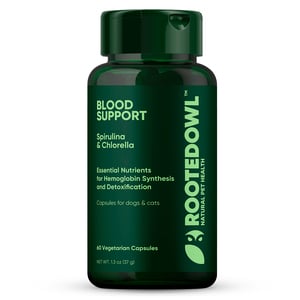 Rooted Owl Blood Support Suplemento Alimenticio para Soporte Sanguíneo para Perros y Gatos, 60 Cápsulas Rooted Owl Blood Support Suplemento Alimenticio para Soporte Sanguíneo para Perros y Gatos, 60 Cápsulas