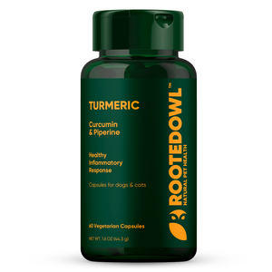 Rooted Owl Tumeric Suplemento Alimenticio Antiinflamatorio para Perros y Gatos, 60 Cápsulas Rooted Owl Tumeric Suplemento Alimenticio Antiinflamatorio para Perros y Gatos, 60 Cápsulas