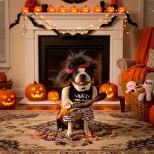 Bootique Halloween Disfraz Rockstar para Perro, Mediano Bootique Halloween Disfraz Rockstar para Perro, Mediano