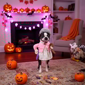 Bootique Halloween Disfraz Abuelita para Perro, Chico Bootique Halloween Disfraz Abuelita para Perro, Chico