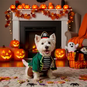 Bootique Halloween Disfraz Pirata para Perro, Chico Bootique Halloween Disfraz Pirata para Perro, Chico