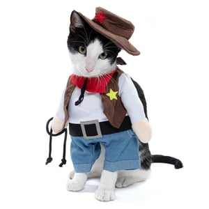Bootique Halloween Disfraz de Vaquero para Gato, Chico/Mediano Bootique Halloween Disfraz de Vaquero para Gato, Chico/Mediano
