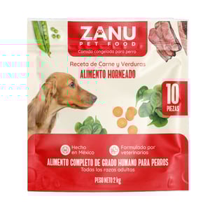 Zanu Alimento Natural Horneado y Congelado para Perro Adulto Receta Res, 2 kg Zanu Alimento Natural Horneado y Congelado para Perro Adulto Receta Res, 2 kg
