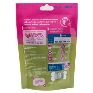 Orgánimals Masticable de Hígado de Pollo Orgánico para Perro Todas las Etapas de Vida, 113 g