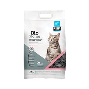 Bio Stones Arena Aglutinante de Bentonita con Carbón Activado Aroma Talco de Bebé para Gato, 4 kg Bio Stones Arena Aglutinante de Bentonita con Carbón Activado Aroma Talco de Bebé para Gato, 4 kg