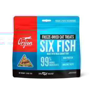 Orijen Six Fish Premios Liofilizados para Gato Receta Pescado, 35 g Orijen Six Fish Premios Liofilizados para Gato Receta Pescado, 35 g