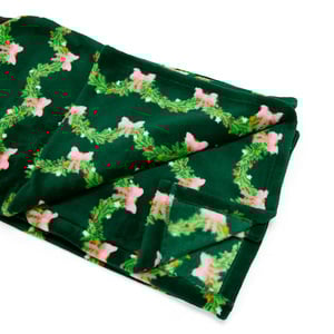 Merry Makings Holiday Cobija Verde de Felpa Patrón Guirnalda para Perro, Unitalla