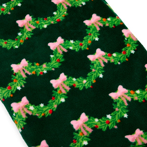 Merry Makings Holiday Cobija Verde de Felpa Patrón Guirnalda para Perro, Unitalla