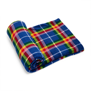 Merry Makings Holiday Cobija Azul de Felpa Patrón Cuadros para Perro, Unitalla
