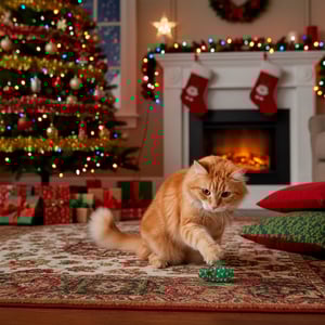 Merry Makings Holiday Ratón de Peluche Patrón Guirnalda para Gato, Unitalla Merry Makings Holiday Ratón de Peluche Patrón Guirnalda para Gato, Unitalla