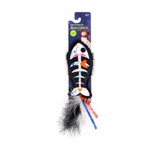 Bootique Halloween Kicker Juguete Diseño Esqueleto de Pescado para Gato, Unitalla Bootique Halloween Kicker Juguete Diseño Esqueleto de Pescado para Gato, Unitalla