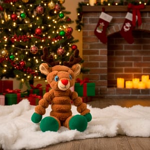 Kong Holiday Shakers Crumples Reno Jumbo de Peluche para Perro, X-Grande Kong Holiday Shakers Crumples Reno Jumbo de Peluche para Perro, X-Grande