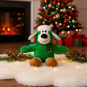 Kong Holiday Wild Knots Oso de Peluche con Cuerda Interior para Perro, Mediano Kong Holiday Wild Knots Oso de Peluche con Cuerda Interior para Perro, Mediano