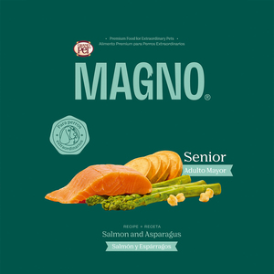 Magno Alimento Seco para Perro Senior Todas las Razas Receta Salmón y Espárrago, 11 kg