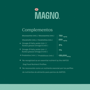 Magno Alimento Seco para Perro Senior Todas las Razas Receta Salmón y Espárrago, 11 kg
