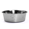Pet Rageous Tazón de Acero Inoxidable Diseño Espiral de Huellitas para Perro, 2 Tazas Pet Rageous Tazón de Acero Inoxidable Diseño Espiral de Huellitas para Perro, 2 Tazas