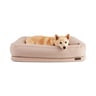 Reddy Cama Rectangular Resistente con Bordes Elevados Color Nude para Perro, Mediano Reddy Cama Rectangular Resistente con Bordes Elevados Color Nude para Perro, Mediano