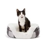 EveryYay Cama Cuddler Ovalada Diseño Rallas para Perro, Color Negro EveryYay Cama Cuddler Ovalada Diseño Rallas para Perro, Color Negro