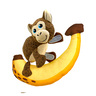 Kong Pull-a-Partz Pals Peluche Mono y Banana para Perro, Mediano Kong Pull-a-Partz Pals Peluche Mono y Banana para Perro, Mediano