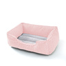 Modern Threads Cama Rectangular Bordes Diseño Pata de Gallo Rosa para Perro, Chico Modern Threads Cama Rectangular Bordes Diseño Pata de Gallo Rosa para Perro, Chico