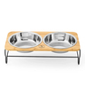 Park Life Savannah Set de Tazones Elevados con Base de Metal y Bambú para Perro, 2 Tazas Park Life Savannah Set de Tazones Elevados con Base de Metal y Bambú para Perro, 2 Tazas