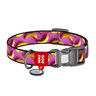 Waudog Nylon Collar Diseño Bananas con Broche y Placa Tipo QR para Perro, Mediano Waudog Nylon Collar Diseño Bananas con Broche y Placa Tipo QR para Perro, Mediano