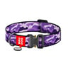 Waudog Nylon Collar Diseño Camuflaje Morado con Broche de Metal y Placa Tipo QR para Perro, X-Chico Waudog Nylon Collar Diseño Camuflaje Morado con Broche de Metal y Placa Tipo QR para Perro, X-Chico