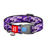Waudog Nylon Collar Diseño Camuflaje Morado con Broche de Metal y Placa Tipo QR para Perro, Mediano Waudog Nylon Collar Diseño Camuflaje Morado con Broche de Metal y Placa Tipo QR para Perro, Mediano