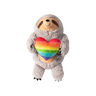 Fringe Studio Follow your Rainbow Perezoso de Peluche con Corazón Arcoíris para Perro, Unitalla Fringe Studio Follow your Rainbow Perezoso de Peluche con Corazón Arcoíris para Perro, Unitalla