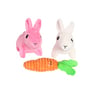 Latipaw Farm Collection Set de Peluches Diseño Conejos con Zanahorias para Gato, Unitalla Latipaw Farm Collection Set de Peluches Diseño Conejos con Zanahorias para Gato, Unitalla