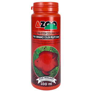 Azoo 9 en 1 Alimento Tipo Pellet Flotante Intensificador de Color S para Peces Ornamentales, 145 g