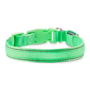 Good2Go Collar Reflejante con Luz LED Recargable Color Verde para Perro, Mediano