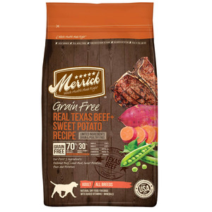 Merrick Alimento Natural sin Granos para Perro Todas las Razas Receta Res y Camote, 9.9 kg