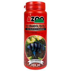 Azoo 9 en 1 Alimento Tipo Pellet Flotante para Peces de Ornato Tropicales, 145 g