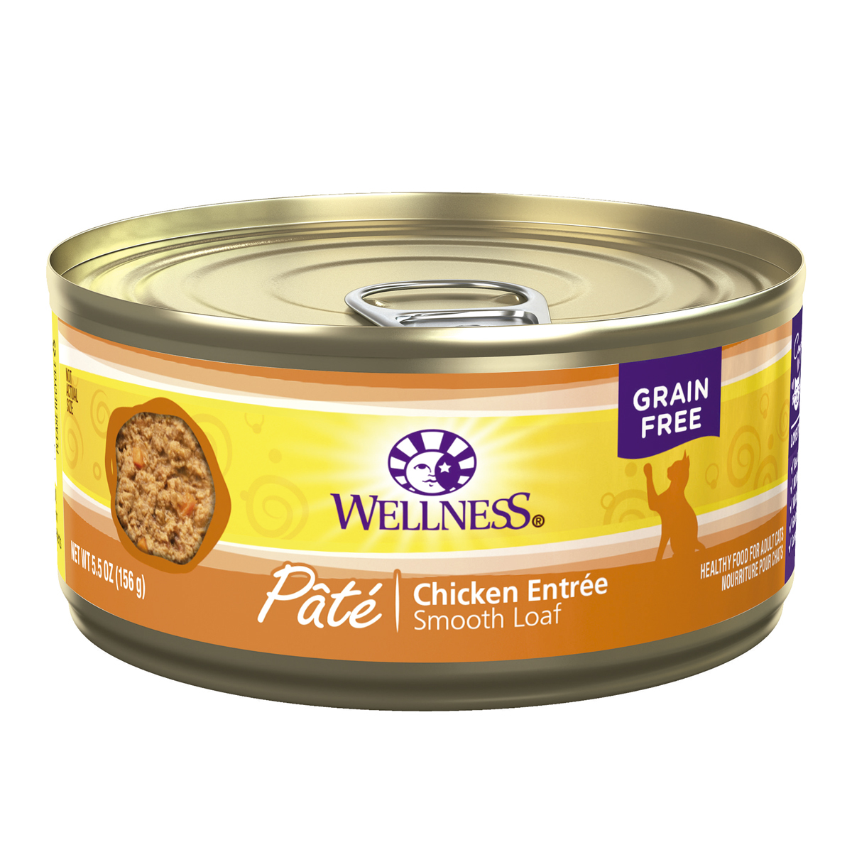 Wellness Complete Health Alimento Natural para Gato Receta Paté de Pollo, 156 g