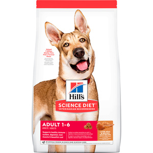 Hill's Science Diet Alimento Seco para Perro Adulto Raza Mediana/ Grande Receta Cordero y Arroz Integral, 15.9 kg