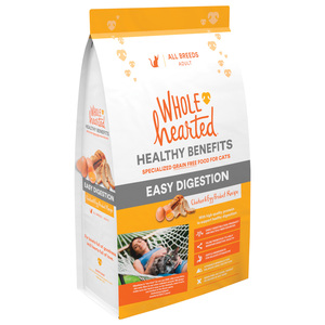 WholeHearted Healthy Benefits Alimento Natural para Gato Adulto Fácil Digestión Receta Pollo y Huevo, 1.1 kg
