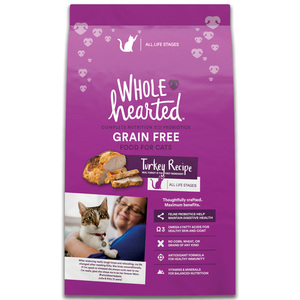 WholeHearted Libre de Granos Alimento Natural para Gato Todas las Edades Receta Pavo, 1.1 kg