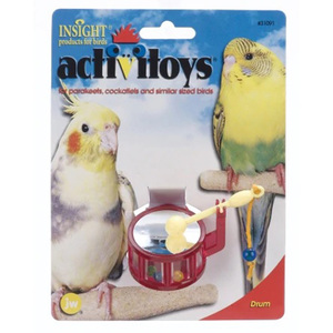 Juguete de Plástico Interactivo para Aves Tambor