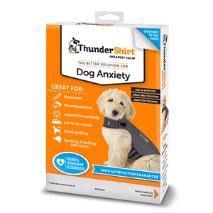 Thundershirt Camiseta para Estrés y Ansiedad Color Gris para Perro, Mediano