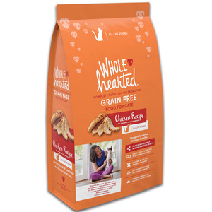 WholeHearted Libre de Granos Alimento Natural para Gato Todas las Edades Receta Pollo, 1.1 kg