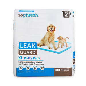 Sophresh Leak Guard Tapetes Ultra Absorbentes X-Grande para Perro, 100 Piezas
